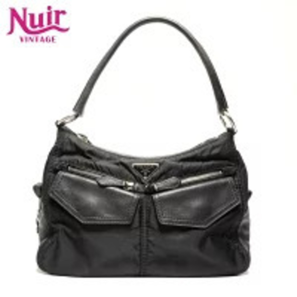 Prada One Shoulder Hobo Bag Shoulder Black